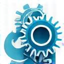 Calculator and gears icon